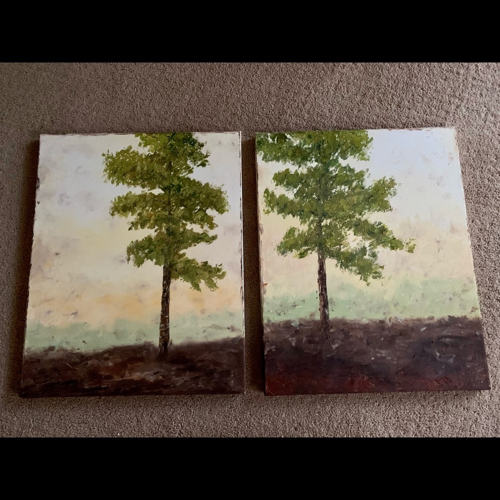 16 x20 original painted artwork duo
